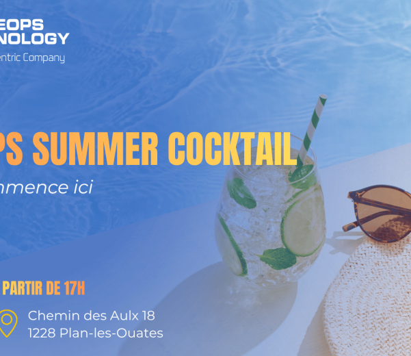 Visuel promotionnel pour un événement estival organisé par CHEOPS